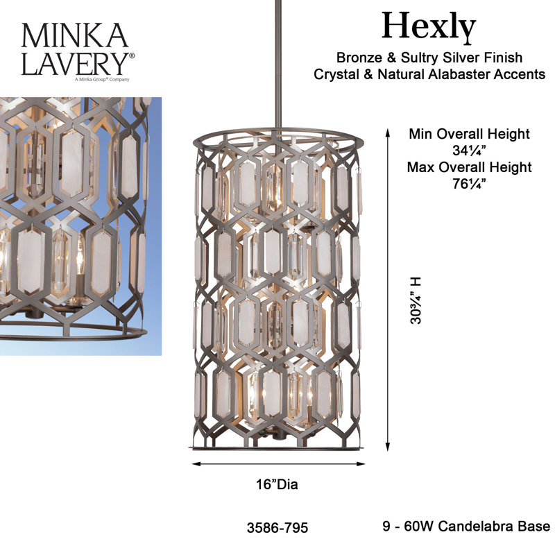 Hexly 9 - Light Pendant by Minka-Lavery®