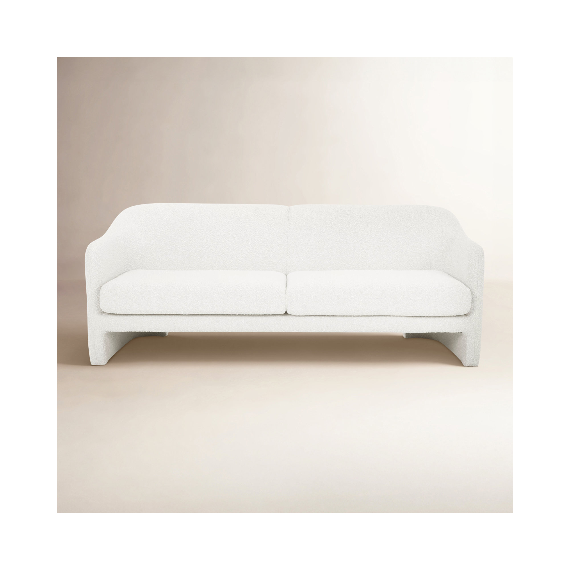 Ambrosia 80'' Upholstered Sofa, White Polyester