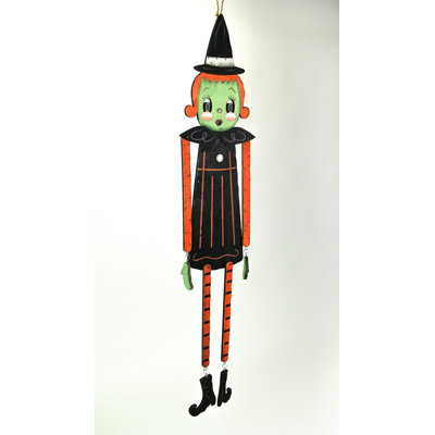 Décoration de porte de sorcière en bois de citrouille d'Halloween par Johanna Parker