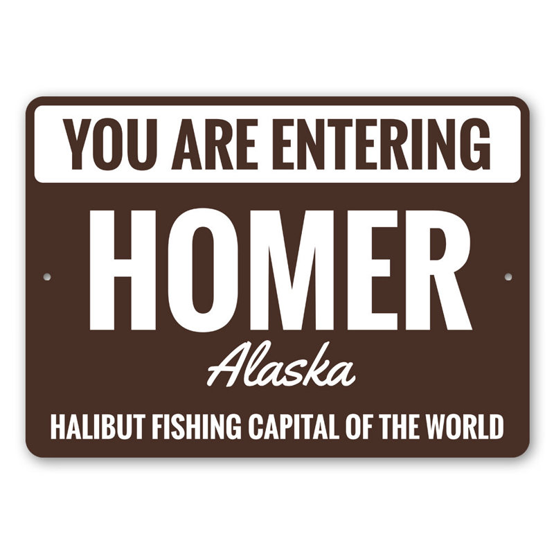 Plaque en aluminium Homer Alaska, H 12 po x l 18 po x P 0,06 po
