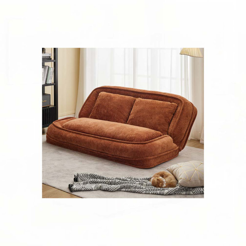 Lit double pour chien avec canapé réglable, Orange