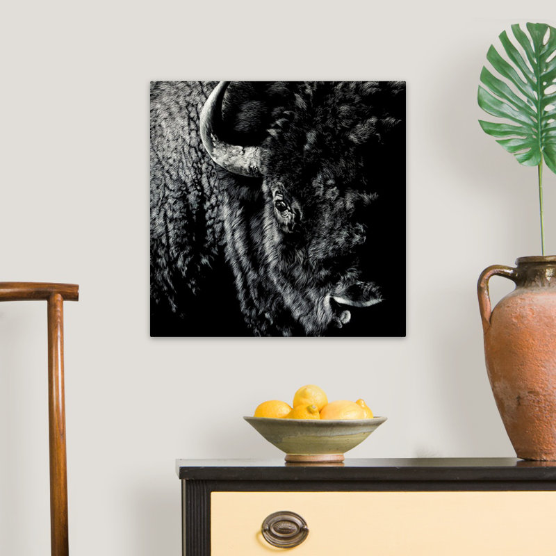 Reproduction d’art « endurant III scratchboard » par Julie Chapman, H 16 po x l 16 po x 1,25 po, Toile tendue