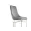 Sièges en velours gris 2 pièces - Base en métal et chaises ergonomiques confortables