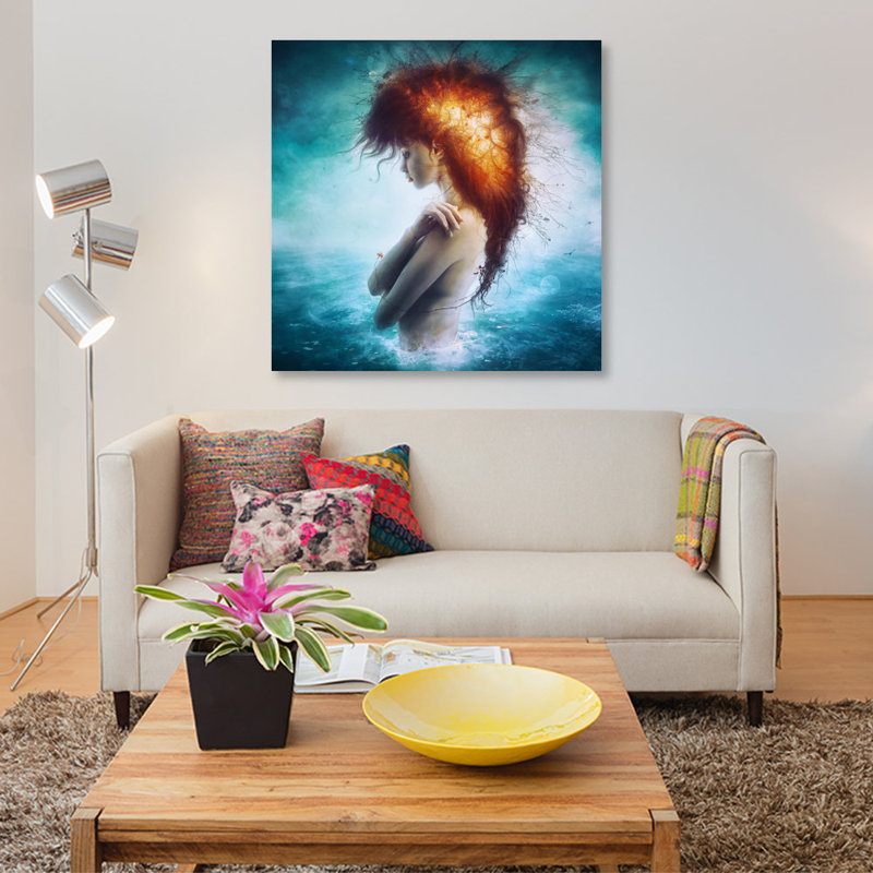 « nirvana », impression sur toile, H 12 po x l 12 po x P 0,75 po, Toile tendue, Pas de tapis