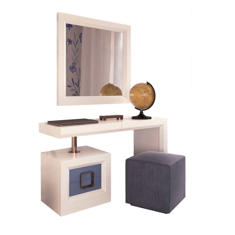 Ensemble de coiffeuse avec tabouret, Ultrabrillant