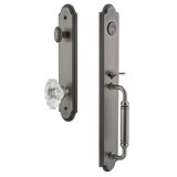 Arc Handleset with Single Cylinder Deadbolt and Biarritz Door Knob and Rosette