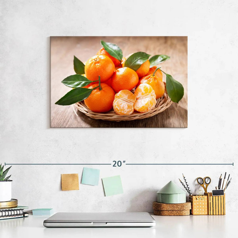 Yarlin Served Mandarin Oranges, 8" H x 12" W