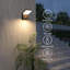 Applique murale d'extérieur moderne à DEL avec capteur de mouvement - plage de luminosité et de détection réglable, imperméable IP54, lanterne noire en aluminium pour porche, garage, allée-2063020053-2063020042