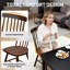 Ensemble de 2 chaises de salle à manger 7 places à dossier étroit Windsor, brun, en bois franc massif-2038133791-2038133765