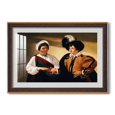 La Diseuse de bonne aventure (version du Louvre), vers 1595 - Caravage - Estampe encadrée sur mesure