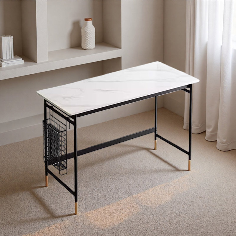 Bureau d'ordinateur Modern, H 29,52 po x l 47,24 po x P 23,62 po, Gris / Blanc