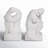 Resin Bookends Modern Sculptural Polyresin Decorative Figurines Artful Humanoid Design Accent Home Decor Stylish Contemporary Shelf Display Set of 2-1317918194-1317918195