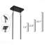 Luminaire suspendu industriel en chêne 5 lumières Chandelier-246046091