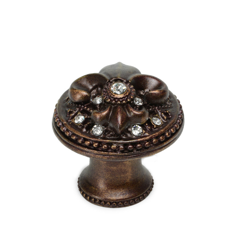 Poignée ronde Carpe Diem Hardware 7605B-3C Versailles, Laiton antique