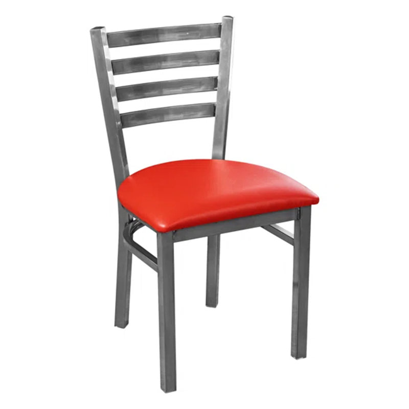 Ensemble de table ronde 36 "avec chaises, Brun, Rouge / argenté