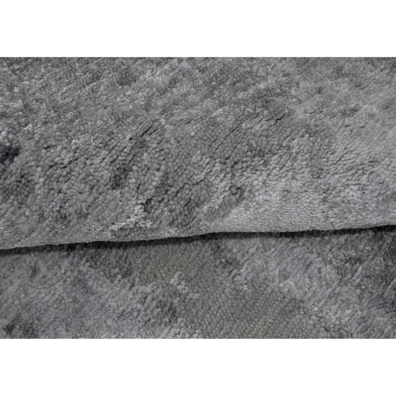 Tapis gris et argent noué à la main de haute qualité, Rectangle 8 pi x 10 pi
