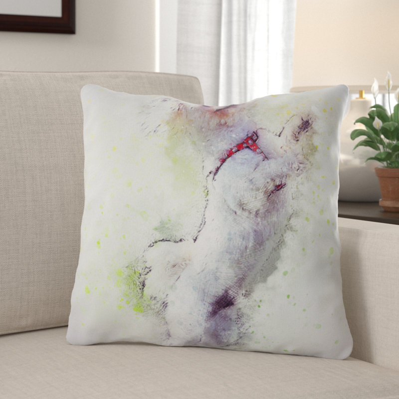 Housse et insert de coussin carré Mchone Dog, Microsuède, Intérieur