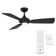 52" Mykonos 3 - Blade Outdoor/Indoor Smart Ceiling Fan with Remote Control and LED Light Kit Included, Works With Alexa and iOS or Android App