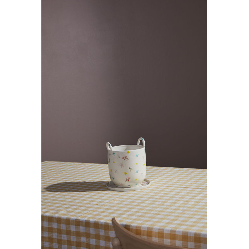 Pot à fleurs avec soucoupe Ditsy 8 po x 7 po