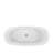 59" Streamline Clawfoot Soaking Acrylic Bathtub With Drain, Clawfeet, and Bamboo Tray-1094574924-1094574927
