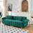 Yore 89" Velvet Upholstered Sofa with Channel Tufting & Throw Pillows-114611262