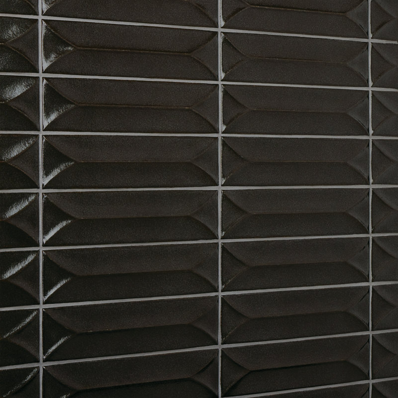 Carrelage mural en porcelaine émaillée Itona 3-1 / 2 x 15 (22 pièces par carton), Carbone