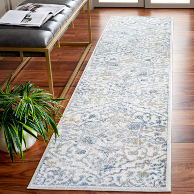 Tapis blanc / bleu Lowrey