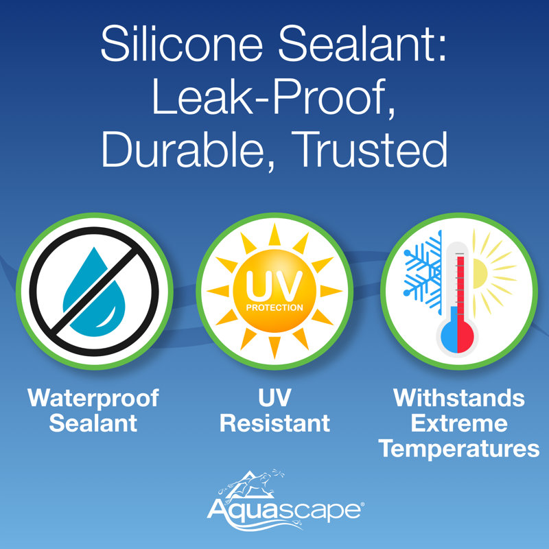 Black Silicone and Rubber Sealant for Water Features, 4.7oz