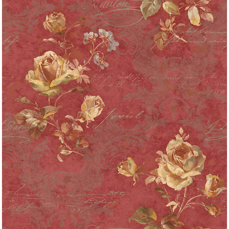  Papier peint sans motif Designs Delia, Rouge