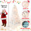 Arbre de Noël blanc 9 pi pré-éclairé avec fil mémoire, 650 lumières chaudes, extrémités de 1930, installation automatique, support en métal stable, arbre de Noël-774422089