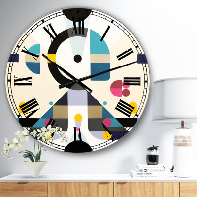 Grande horloge murale Mid-Century