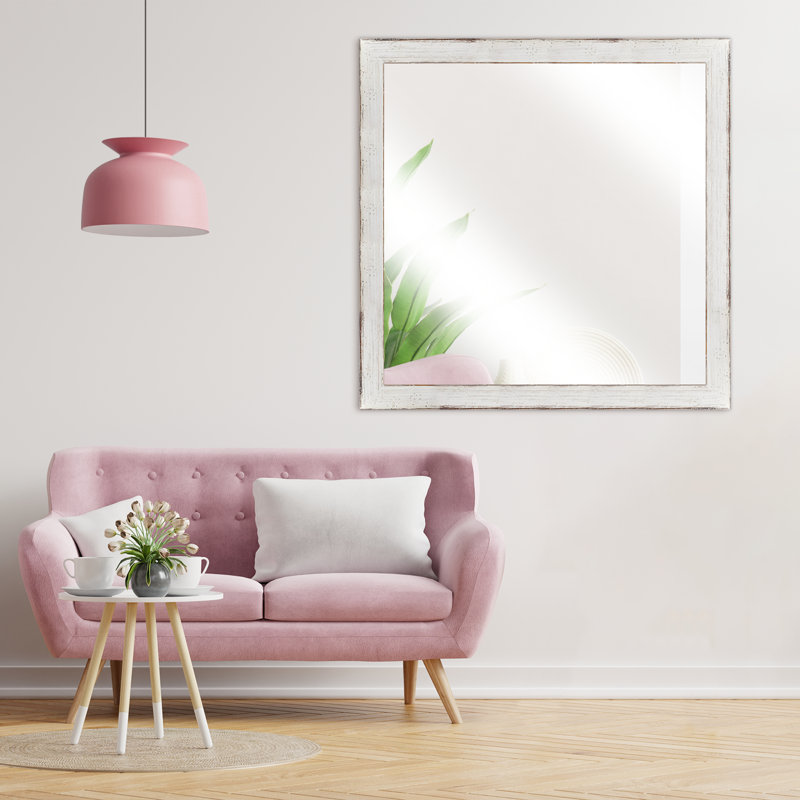 Miroir Country, Blanc mat, 41,5 po x 41,5 po