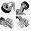 Vidaxl Hinge Silver Iron Accessory Hydraulic Component Soft Close Door Safety