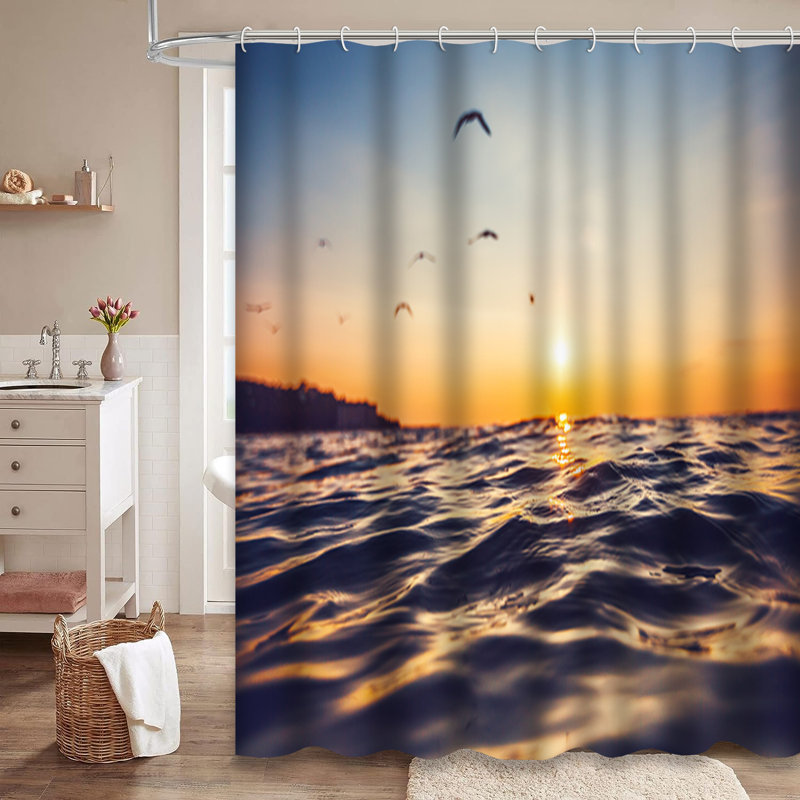 Rideau de douche Sunrise, L 72 po x l 84 po