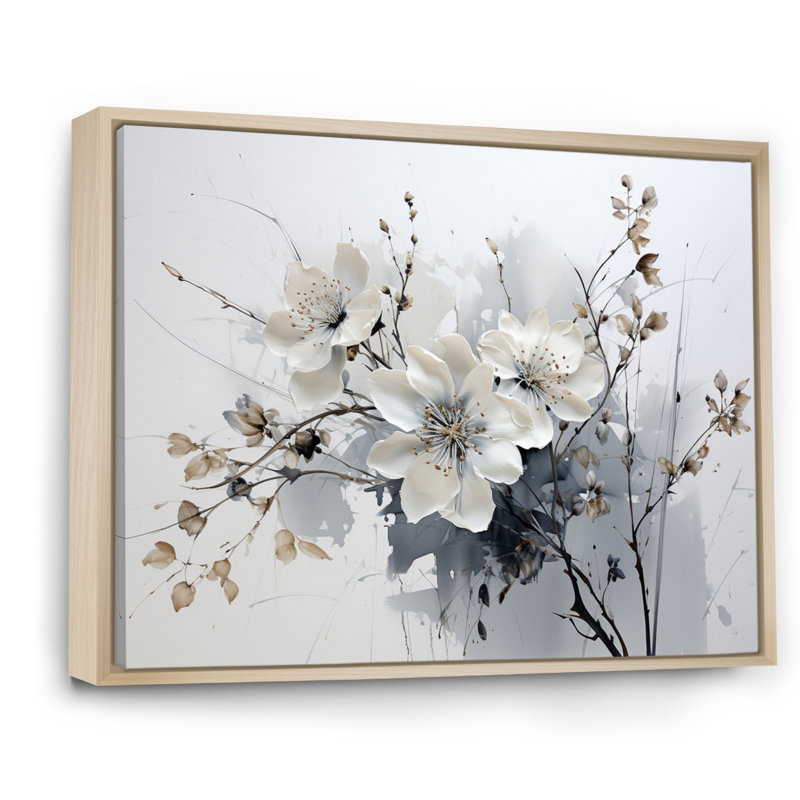 Art asiatique fleurs d'orchidées I - art asiatique, impressions encadrées, H 30 po x l 40 po, Érable