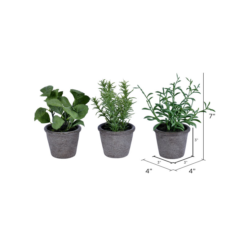 Ensemble de 3 plantes artificielles en pot