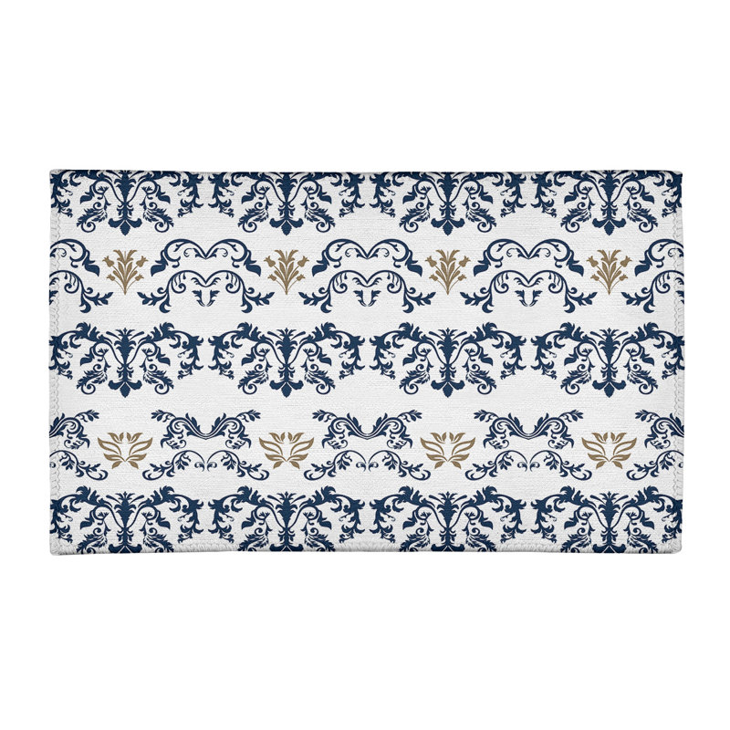 Damask Indoor Rug, Rectangle 3' x 5'