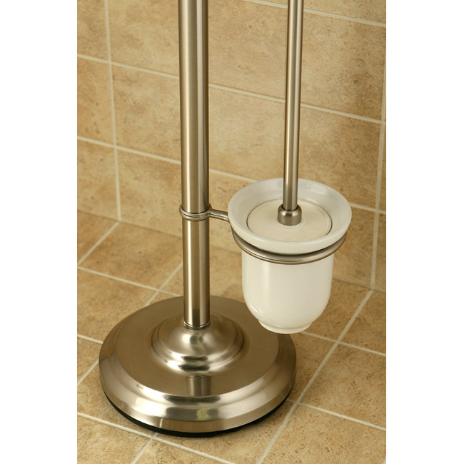 Ensemble de brosses de toilette autoportante, Nickel brossé