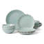 French Perle Scallop Ice Blue 12Pc Dinnerware Set