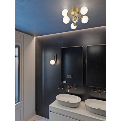 Catalina Glass LED Semi Flush Mount