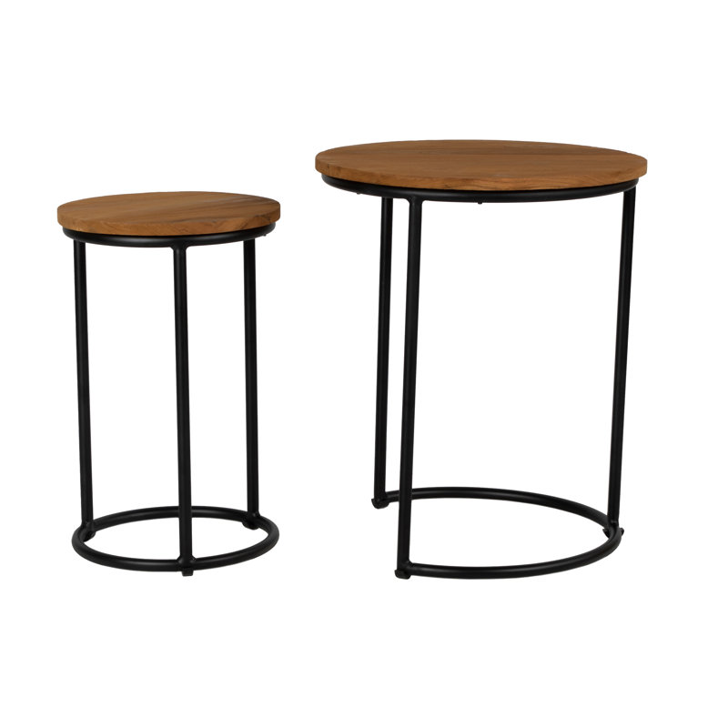 Sunset Outdoor Round Teak Side Table