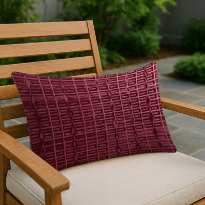 Coussin décoratif intérieur et extérieur brun Trellis