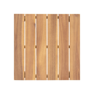 Fashionable Slat Design Wood Side Table, Minimalist, 19.89"W X 19.89"D 14.92"H, Brown, Assembly Needed Table With Simple Design, 19.89W 19.89D 14.92H, Required