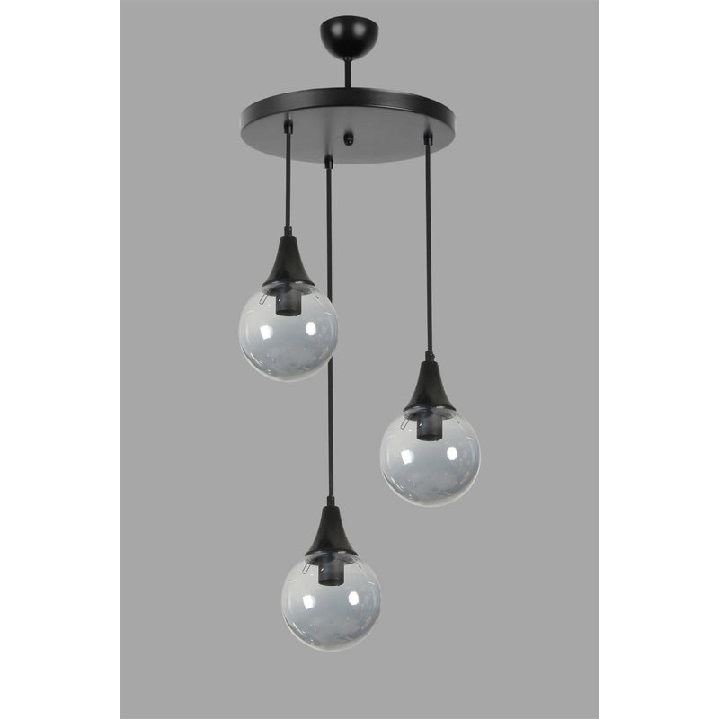 Chandle Chandelier, Fume/Black