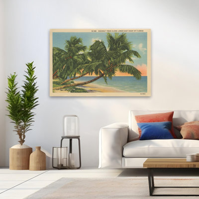 Carte postale de la Floride III - art des cocotiers de la côte côtière de la Floride