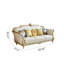 Canapé en cuir véritable 88,58 po Cowhide-99438930