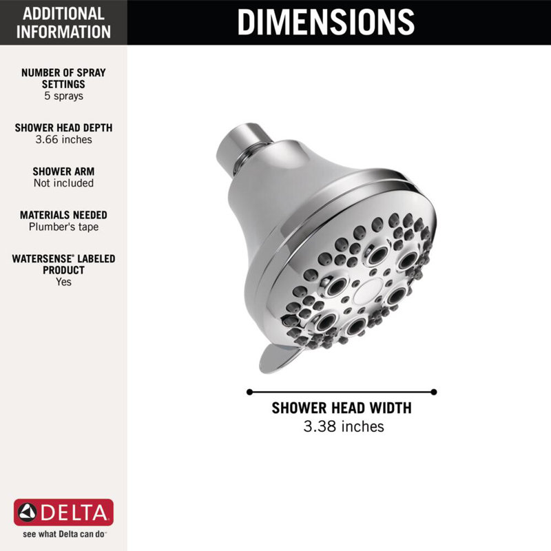 Universal Showering Components 1.5 GPM Shower Head