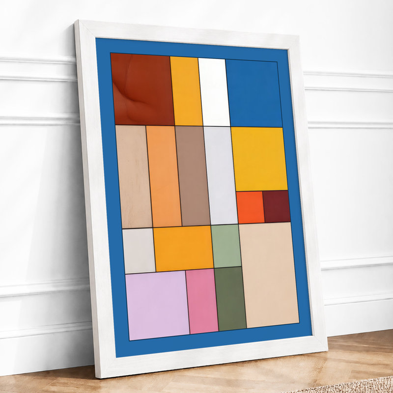 Colour Fields Geometric - Print, A2 - 59.4 x 42.0 cm, White