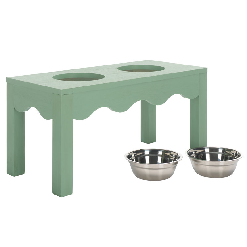 Lilith Pet Feeder, Sage Green