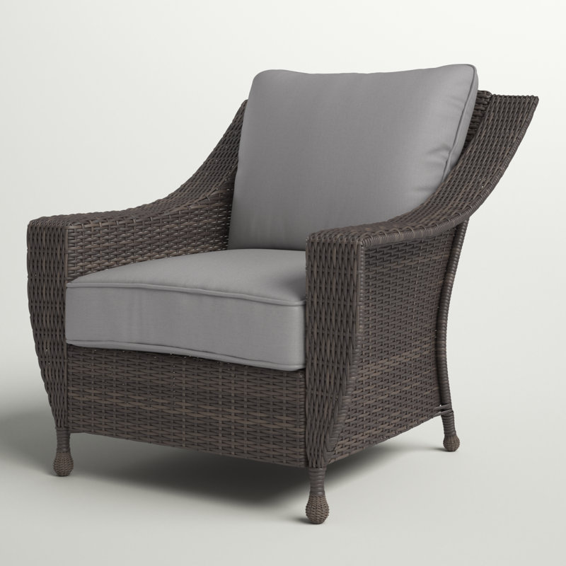 Chaise de patio avec coussins Grondin